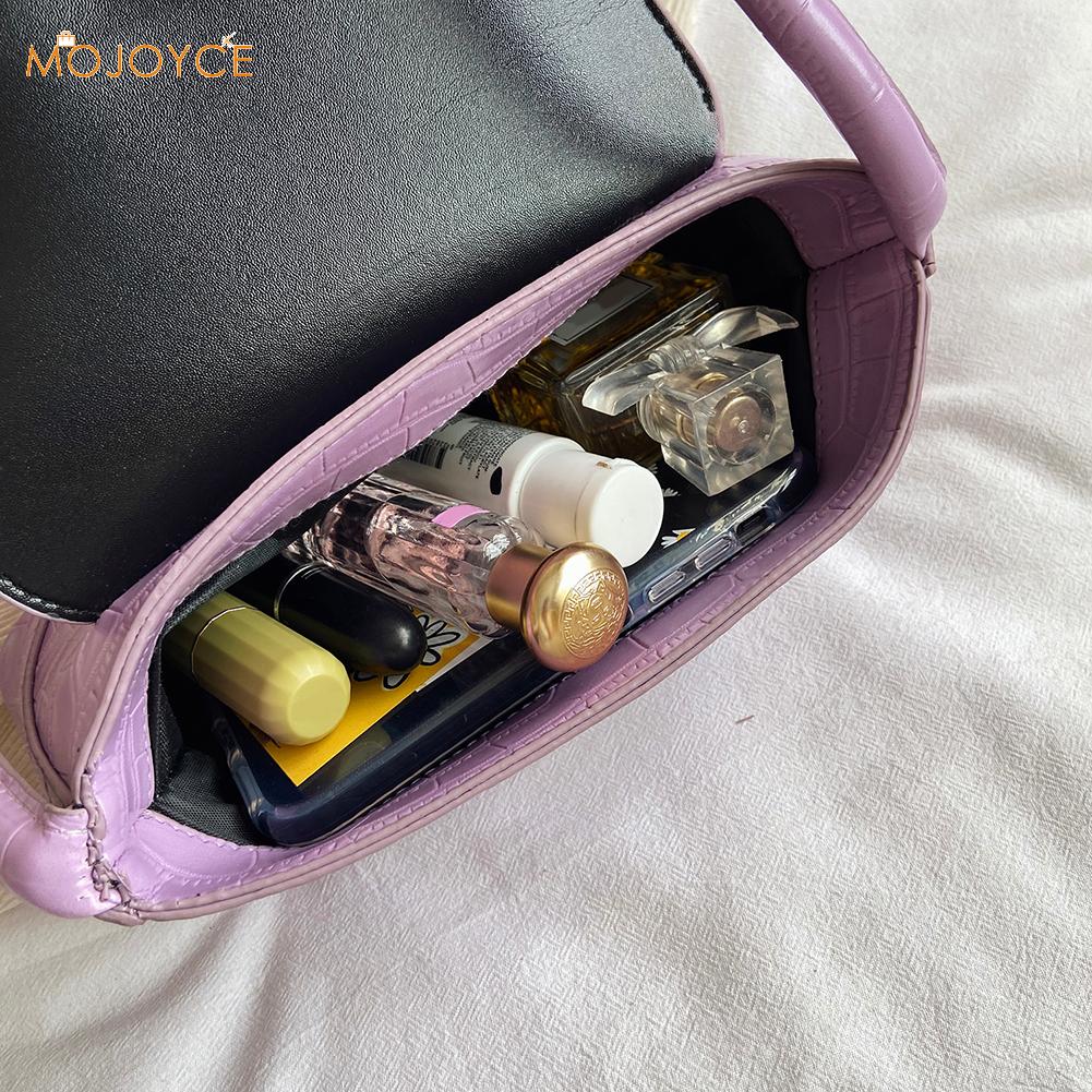 Mønster kvinner skulder veske solid pu lær casual clutch tote bag dame skulder veske håndvesker