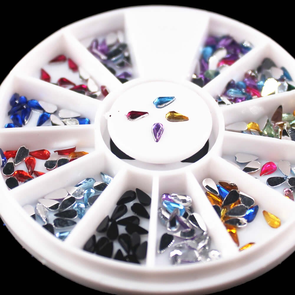 1 pièces délicat ornement ongles strass 2mm acrylique Nail Art strass décoration pour UV Gel téléphone portable bricolage ongles NR66