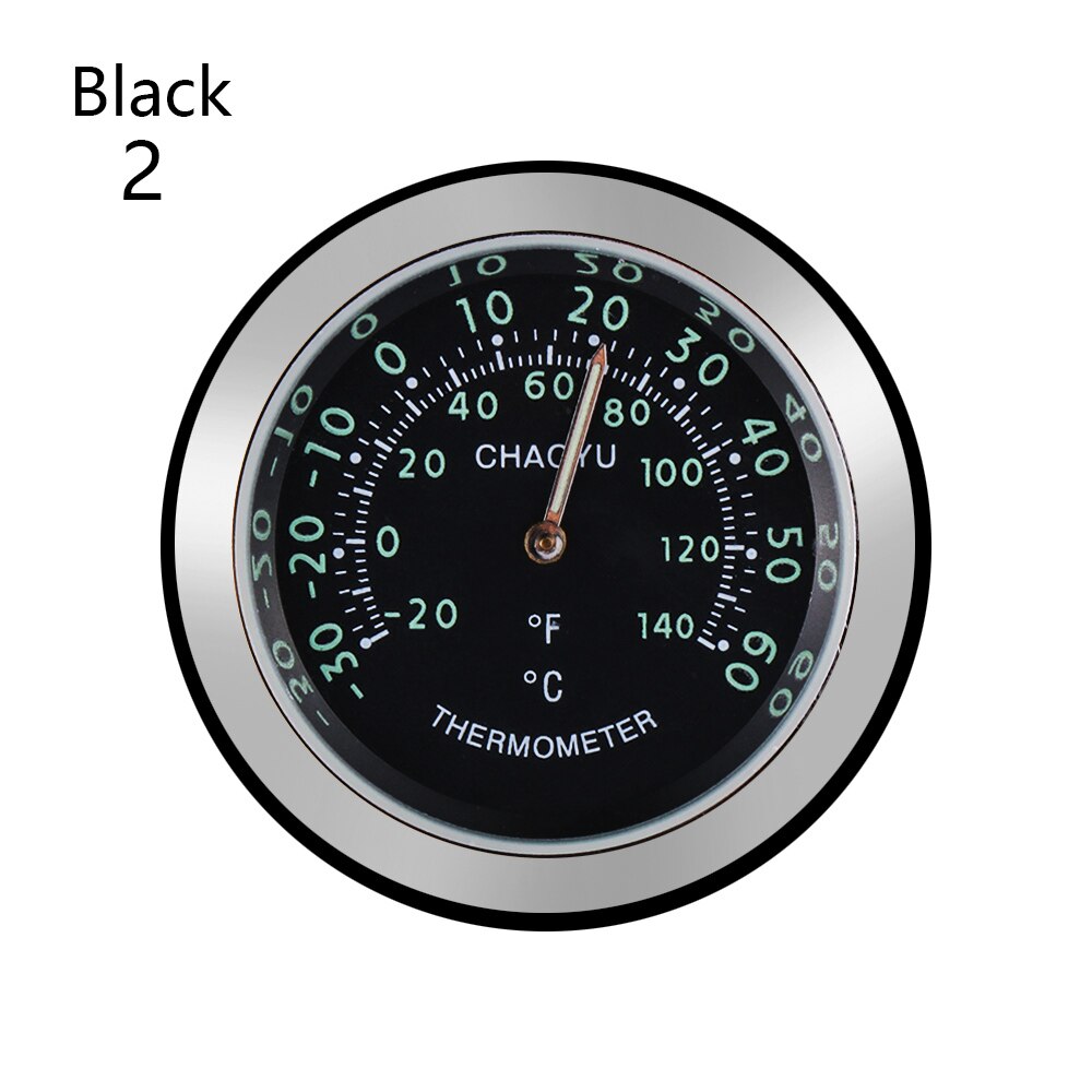 Horloge de tableau de bord de voiture 2 en 1 | Montre à Quartz avec Vent d'air, aromathérapie, avec accessoires solides pour l'intérieur de la voiture, 1 pièce: temperature	black