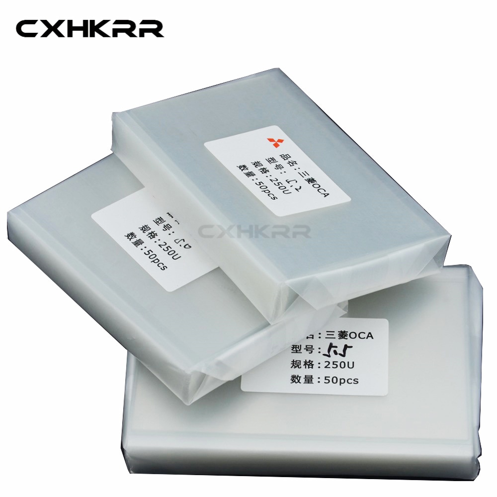 50pcs/lot 250um 4.7 5 5.2 5.5 5.7 6 6.3 6.4 6.8 7 7.9 9.7 12.9 inch OCA Optical Clear Adhesive Glue Phone Tablet Glass Lens Film