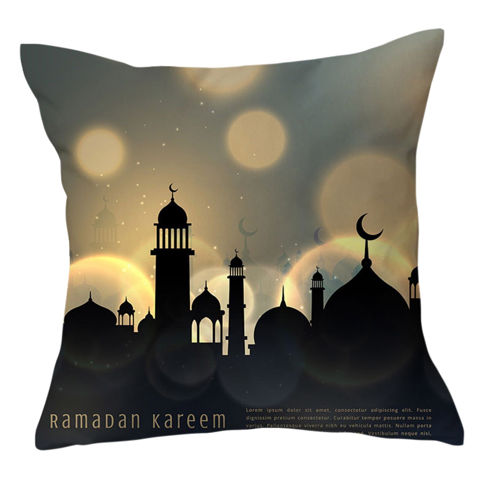 Ramadan Decoratie Kussenhoes Gold Moon Star Eid Mubarak Feestelijke Kussensloop Goedkope Kussensloop Auto Room Decor