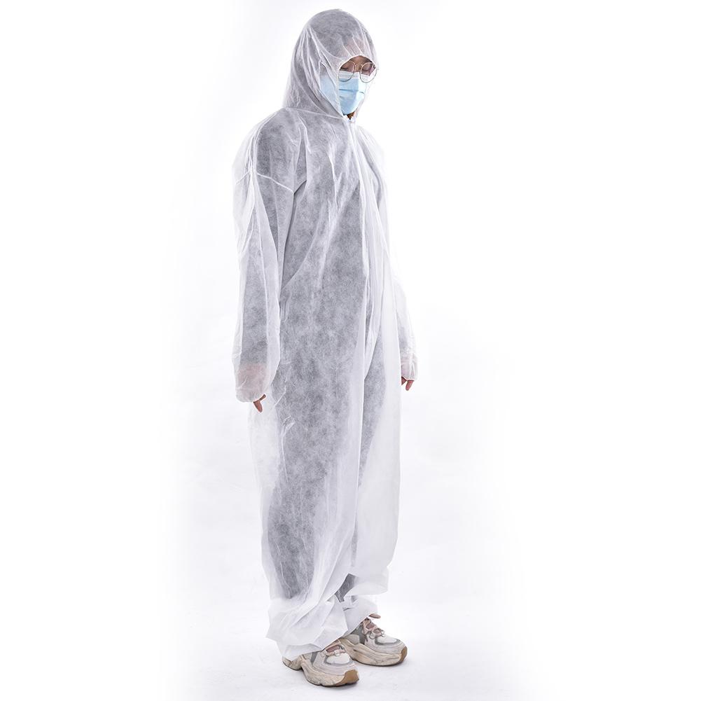 3Pcs Disposable Protective Suit Protective Clothing One-piece Full-body Isolating Clothing Safety Protective Hooded Suit