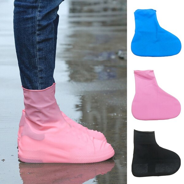 ZK30 one Pair Latex Elastic Rain Protector Reusable Non Slip Shoe Covers Waterproof Boot Overshoes Wear-resistant