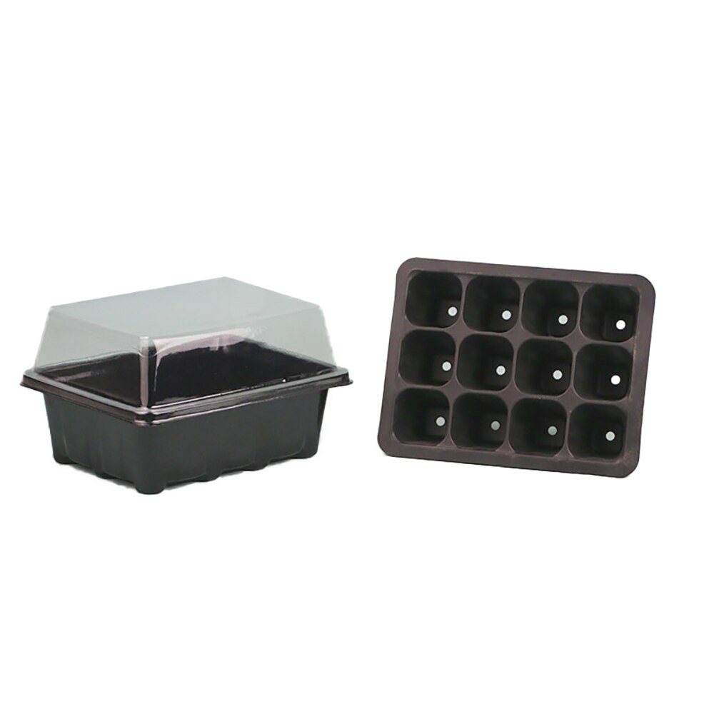 1 Set Van Multicolor 12 Grid Plastic Kwekerij Pot Tuin Plant Kwekerij Lade Kieming Doos Met Deksel Tuin Kwekerij Po