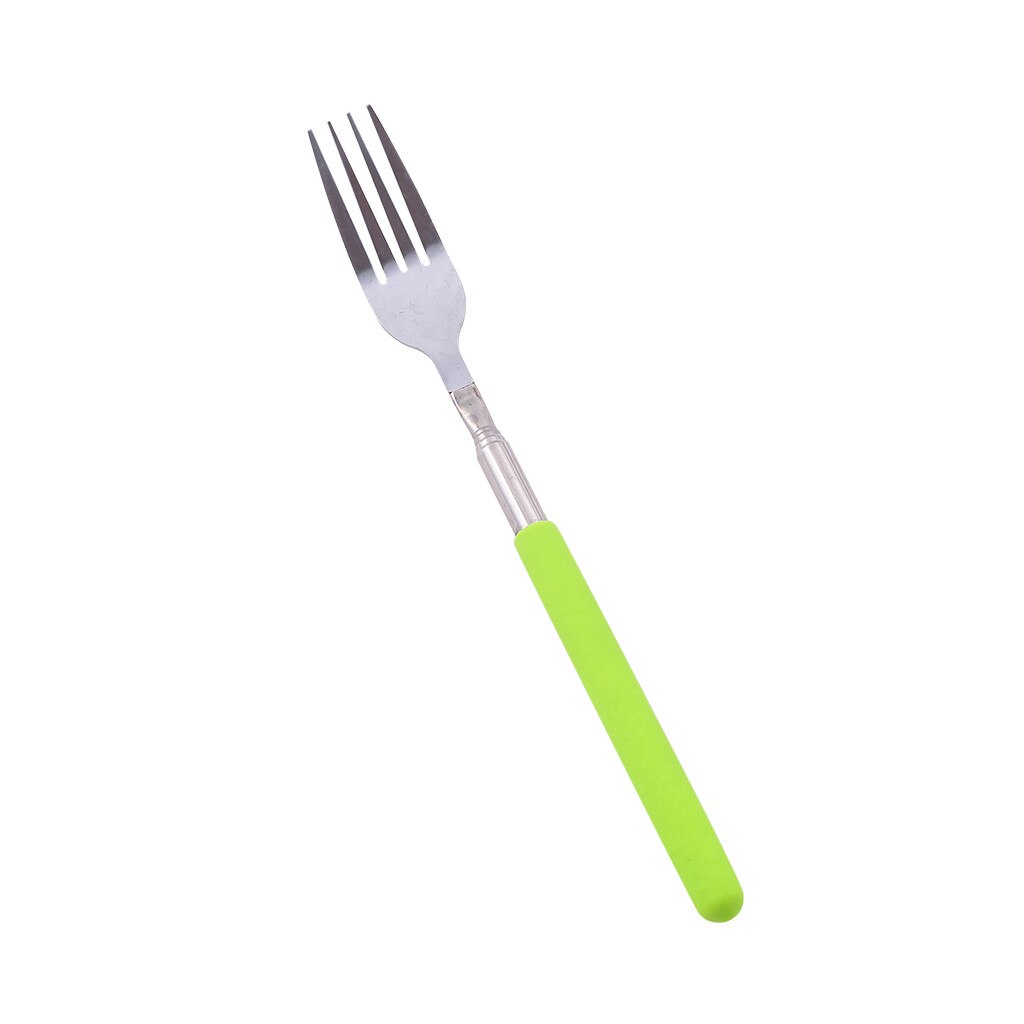 1PC Kitchen Funny Fork Extension Long Extendable Telescopic Freeloader Trick Prank BBQ Fork Tool 1125#30