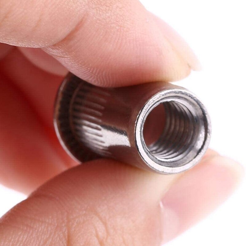 ! 30 Pcs Flat Head Blind Rivet Nuts Stainless Steel Metric Thread Insert Nut Nutsert Screw Blind Rivet Nut Set