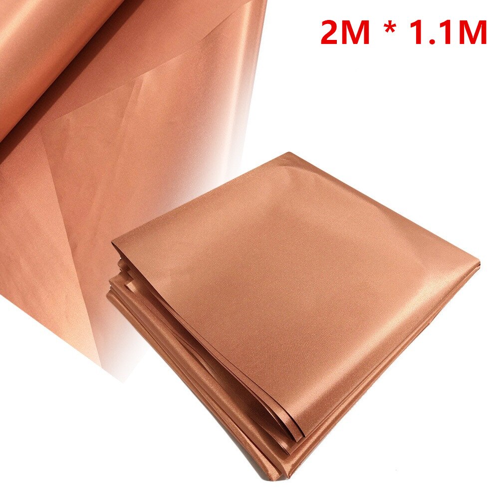 Anti-Scannen Rfid Afscherming Stof Anti Straling Doek Geleidende Voor Voeringen Elektromagnetische Rf Rfid Afscherming Stof Diy: Gold 2M x 1.1M