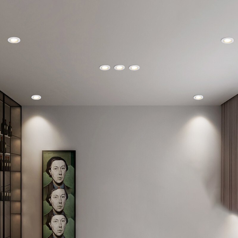 BRGT LED Recessed Spot Light Adjustable Downlight Dimming 5W 7W COB Aluminum Ceiling Lamp For Kitchen Home Indoor Lighting