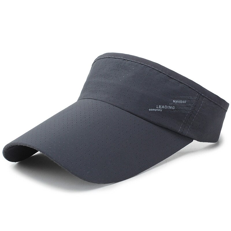 Men Women Air Top Hats Adjustable Visor Headless Outdoor Sports Tennis Golf Running Top Empty Sun Cap Summer Breathable Hats: Dark Gray