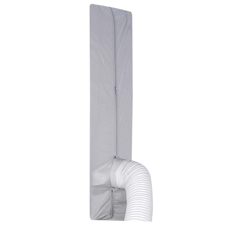 400cm Window Seal for Portable Air Conditioner and Tumble Dryer,Sealing AC with Adhesive Fastener,Easy to Install - Gray