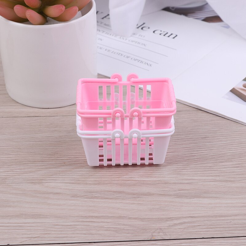 Winkelmandje Pretend Play Toy Kids Mini Supermarkt Shopping Hand Mand Voor Keuken Fruit Groente Voedsel Kruidenier Opslag Speelgoed