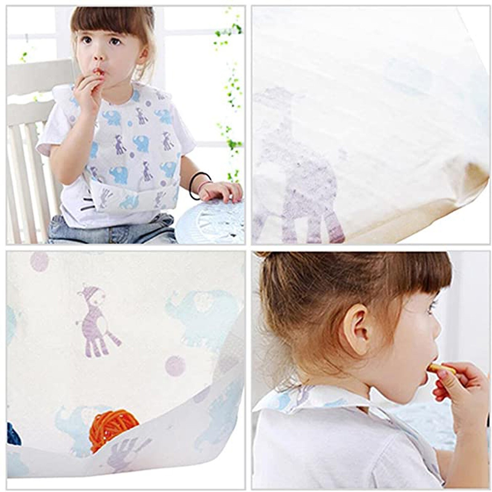 10/20 pièces bavoir jetable pour enfants Non tissé bavoir imperméable et Bufanda Apaszki Dla Dzieci