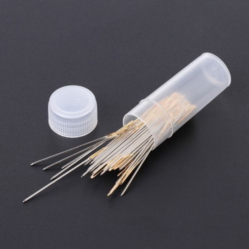 100pcs Gold tail needle Tail Embroidery Fabric Cross Stitch Needles Craft Tools Stainless steel Sewing needle 3.4/3.6cm