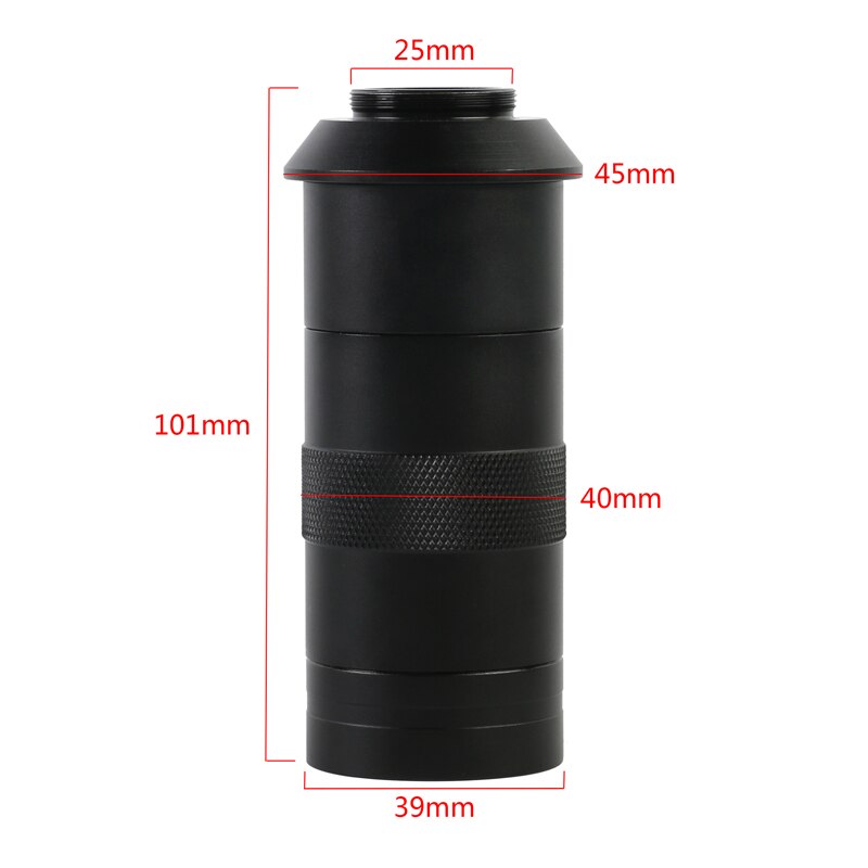130X 100X Adjustable Zoom C Mount Lens Glass Magnification Eyepiece For VGA HDMI USB CCD CMOS Industry Video Microscope Camera