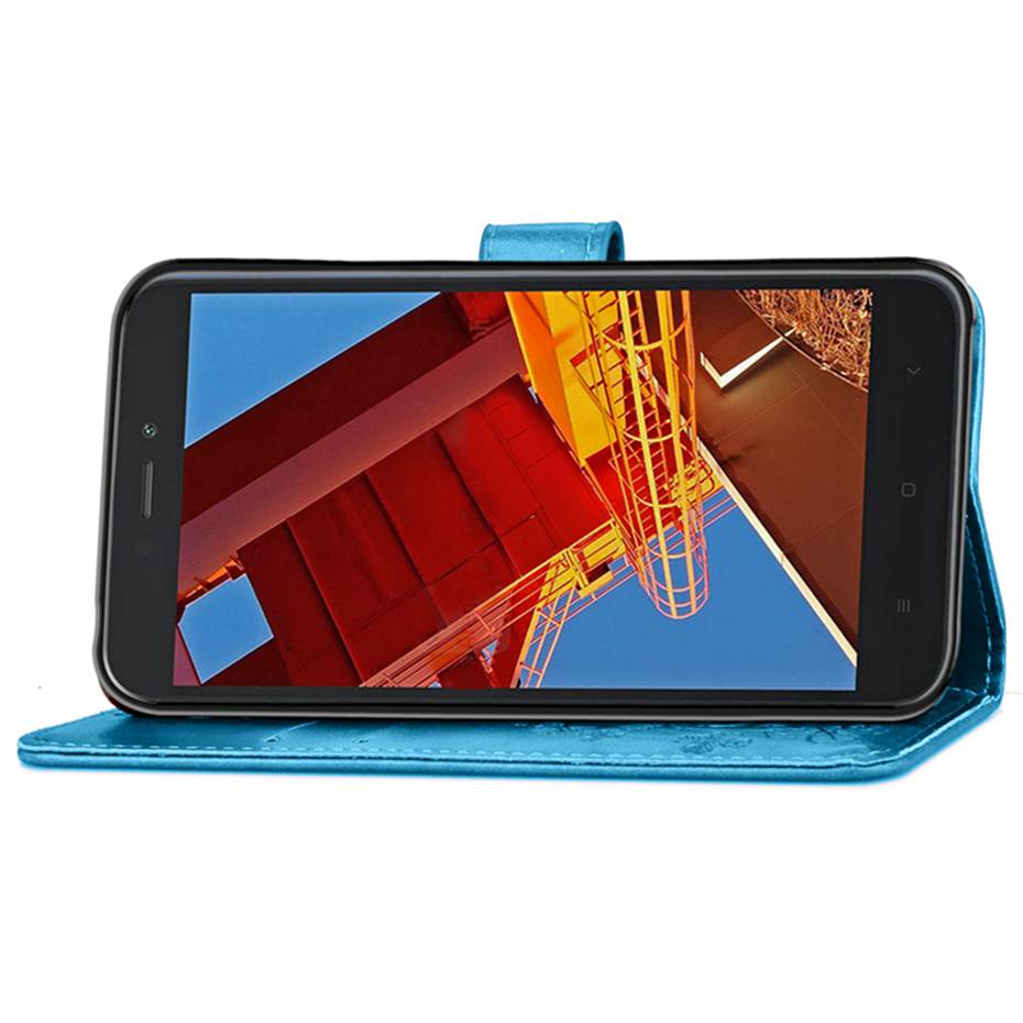 Redmi GO Flip Wallet Case Voor xiaomi redmi GO Case redmi GAAN PU Lederen Telefoon Case Voor xiaomi redmi GAAN 3D Clover emboss Cover