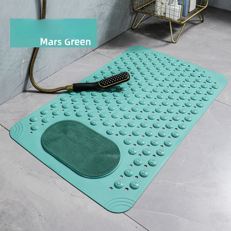 Home Bathroom Anti-slip Toilet Anti-slip Mat Bath Toilet Floor Mat Bathroom Anti-fall Mat Bathtub Massage Mat: green / 400MMx800MM