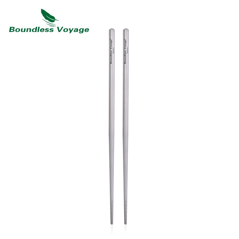 Boundless Journey-palillos redondos cuadrados de titanio para exteriores, cubiertos ultraligeros