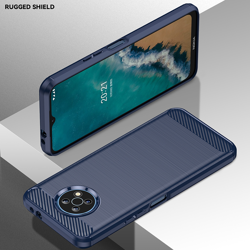 Funda de silicona suave de fibra de carbono para Motorola Moto G9 G8 G7 Power Lite G6 E7 E6 Plus Play, funda trasera mate con textura cepillada