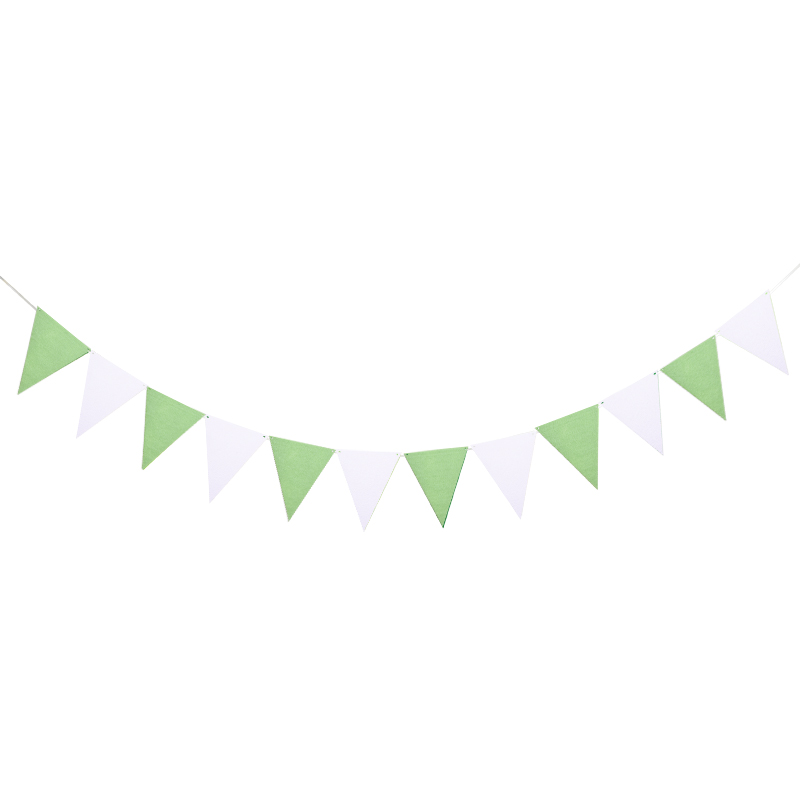 12 flaggor 2.5 meter födelsedagsbunting banderoller vimpel baby shower bröllopsgirland non-woven flaggor för fest heminredning rekvisita: B14