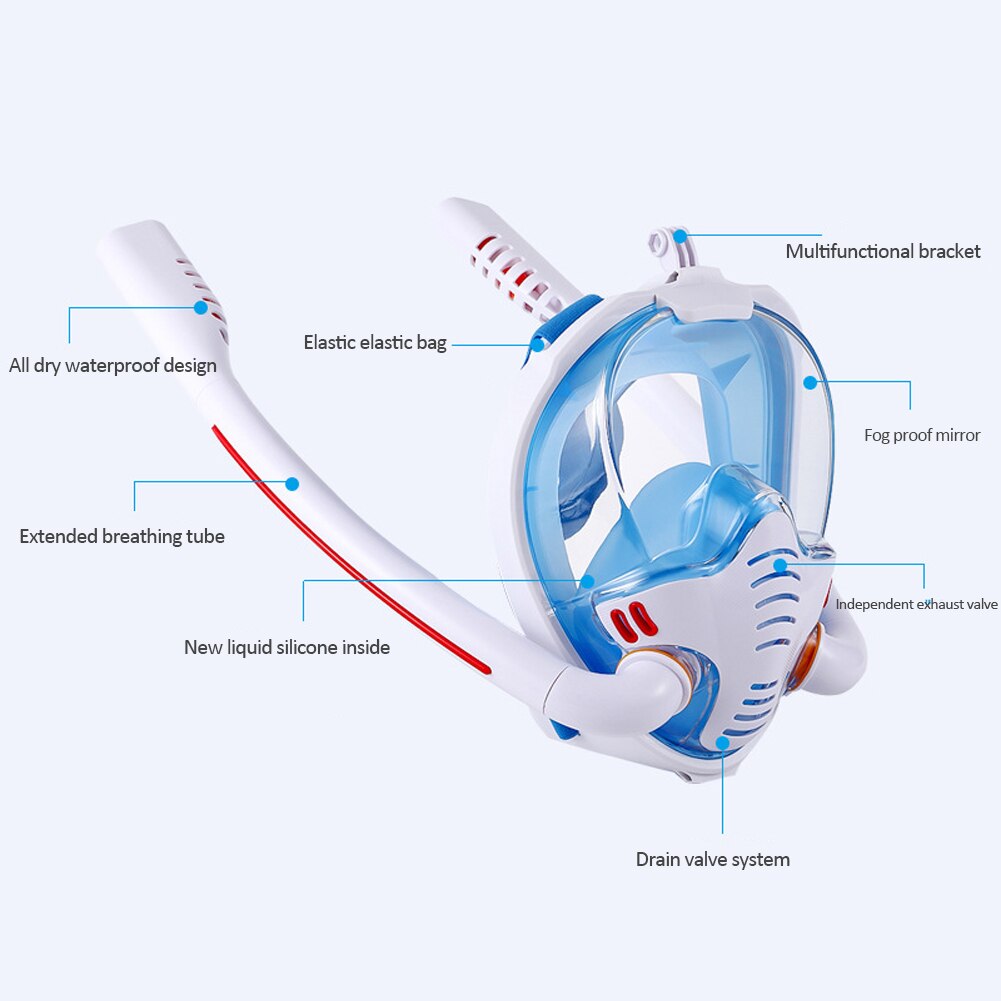 Swimming Mask Anti-fog Full Face Diving Mask Underwater Scuba Mask Glasses Training Equipment For Kids Adults Swim Accessories