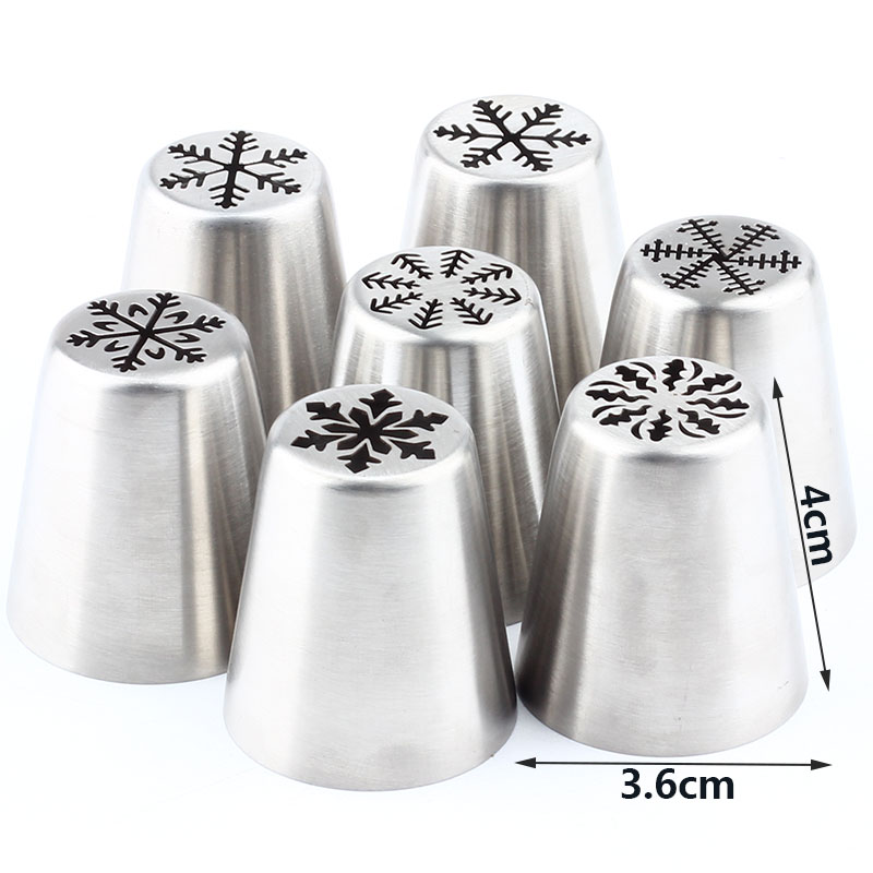 7 Pcs Rvs Piping Icing Party Nozzles Bakken Gebak Gereedschap Russische Tips En Bakken Taart Tools 1 Pcs Converter koppeling
