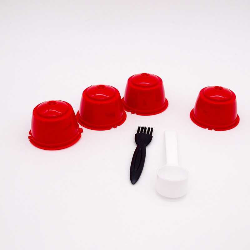 4 Uds cápsulas de café reutilizables para Caffitaly cápsulas de café rellenables de plástico aptas para filtro de café Caffitaly