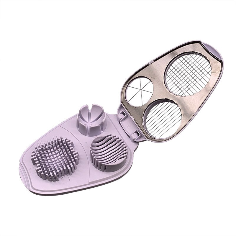 Ungewöhnliche 3 in 1 Multi-Gekochtes Ei Aufschnittmaschinen Cutter Multifunktions Edelstahl Schneidemaschine Wedger Dicer Werkzeug Handliche Küche Werkzeuge: 1 Stck