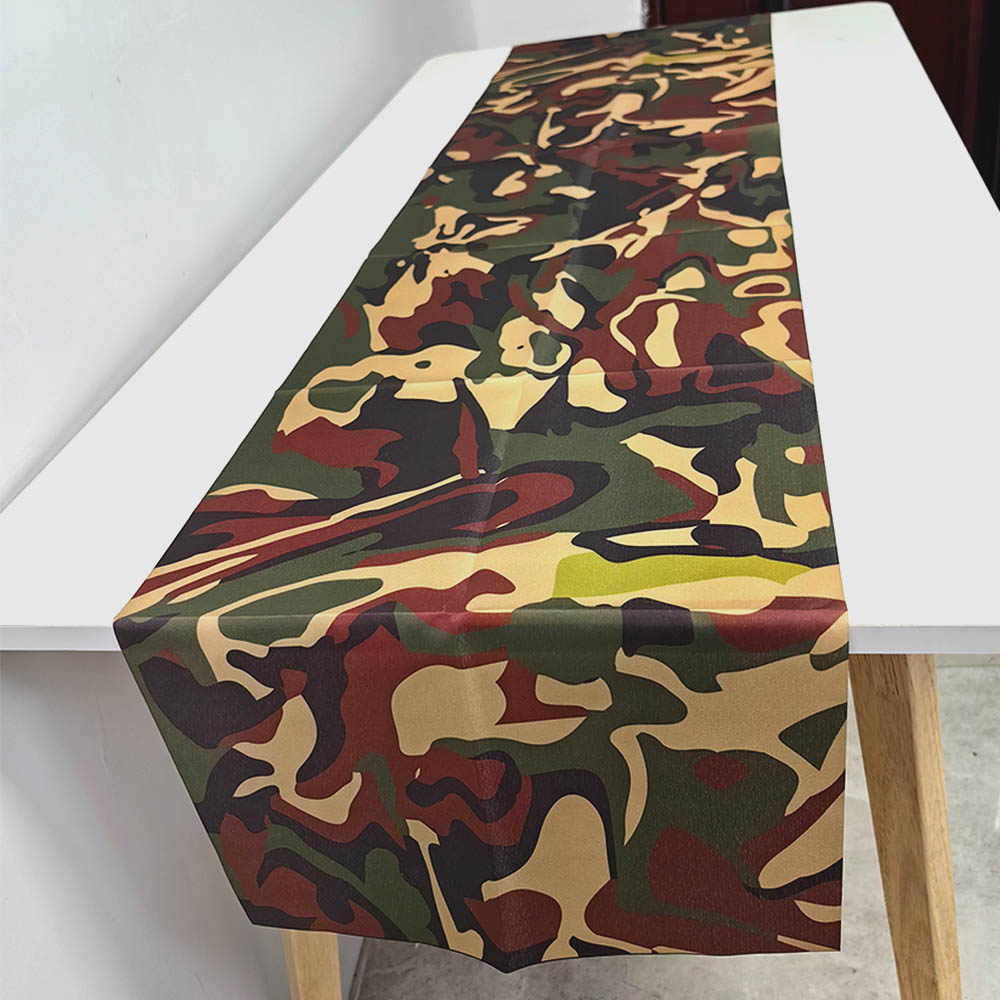 Camouflage Tafelloper Camouflage Tafelkleed Leger Plastic Tafelkleed Tafeldecoraties Camo Thema Camouflage Feestartikelen