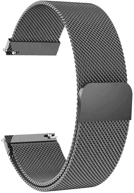 Banda milanesa de 20mm/22mm para Amazfit GTS/2/2e/3/4/GTS2 Mini/GTR 42mm/47mm/GTR2/3/4/Pro stratos pulsera de Metal Amazfit bip: Verde negro / 24mm
