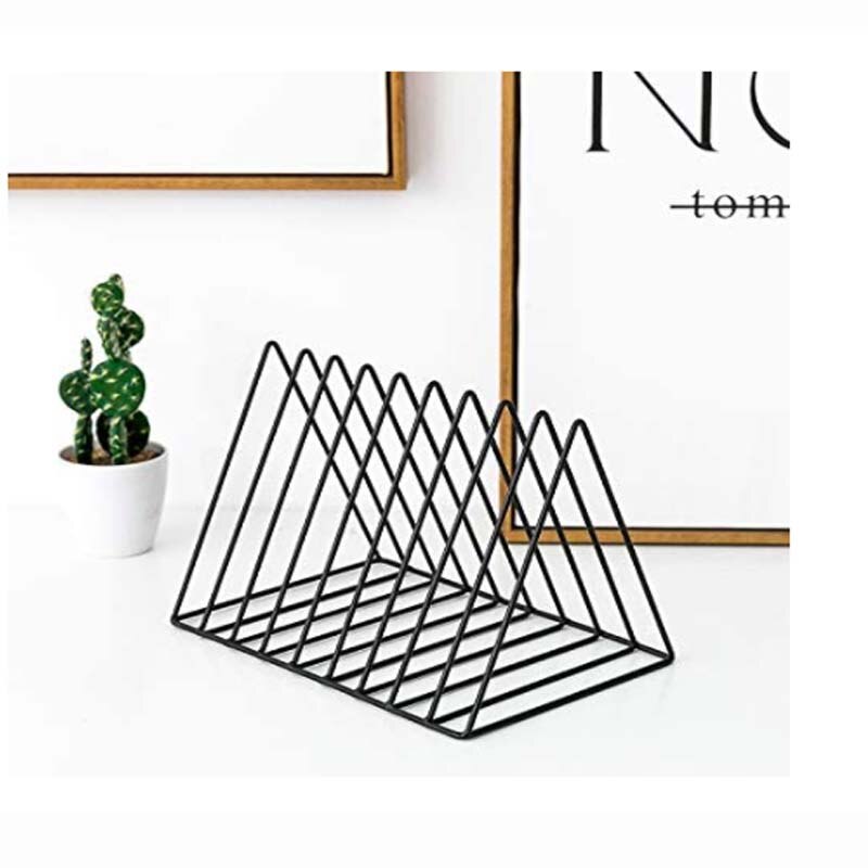 Porte-revues blanc à 9 fentes, trieur de fichiers de bureau, organisateur de bibliothèque triangulaire, décoration pour le bureau et la maison