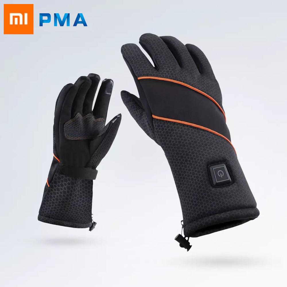 Xiaomi Mijia Pma Thermische Elektrische Batterij Verwarmde Handschoenen Winter Skiën Motorhandschoenen Unisex Zwarte Handen Warmer Touchscreen