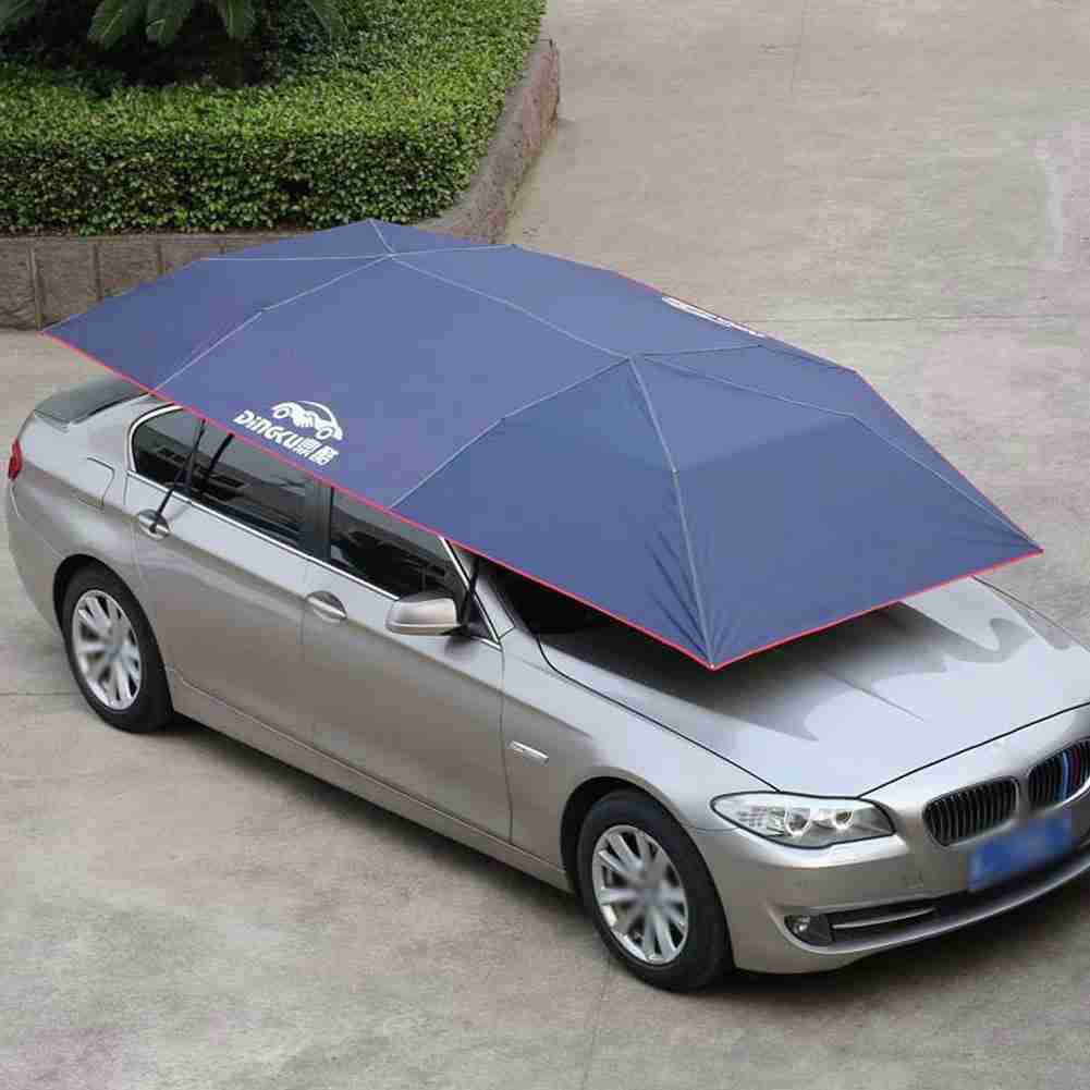 400x210 cm Car Cover Sun Shade Cover Car Protection Umbrella Oxford Cloth UV Resistant Foldable Car Tent Roof Anti-UV Protection