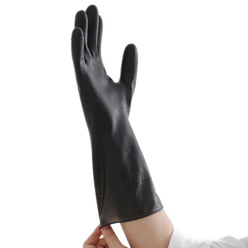 Guantes de goma duraderos para lavado de platos, estropajo de cocina, lavado de frutas y verduras, guantes de látex para limpieza, 1 par