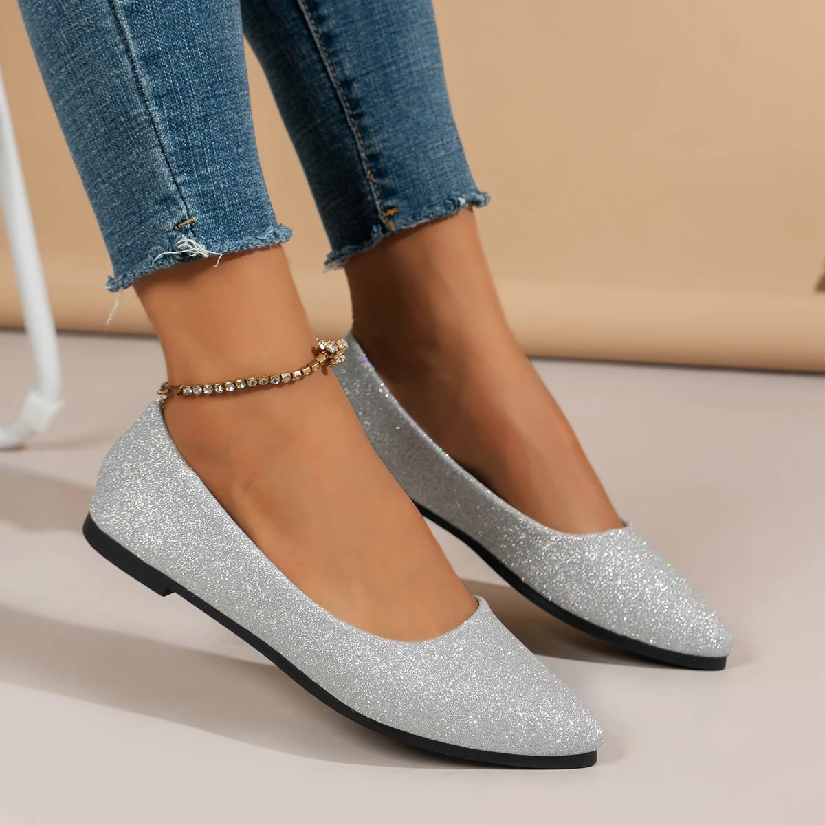 Nuovo arrivo 2024 donne punta a punta belle e moda scarpe estive Ballerina piatta comode scarpe Casual da donna