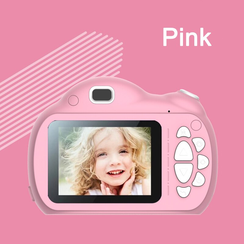 Outdoor Digital Mini Camera Kids Cartoon Cute Camera 2.4Inch Photography Props Birthday VDX99: Pink