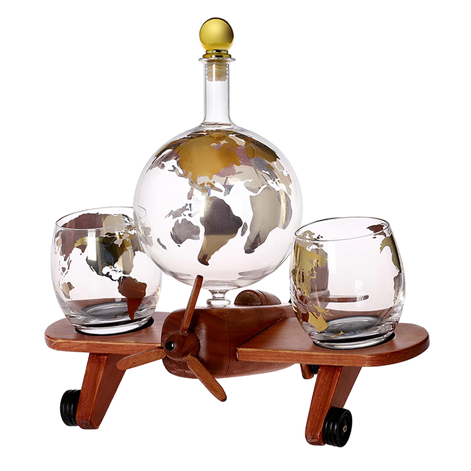 Whisky Decanter Airplane Whisky Dispenser For Liquor Bourbon Vodka Wine Glass Decanter Globe