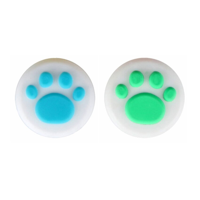 YuXi 2 sztuk słodki kociak Paw silikonowe nakładki na przyciski pokrywa dla przełącznik do nintendo NS Lite Joy Con JoyCon gałka analogowa Grip Joystick czapki: No.48-49