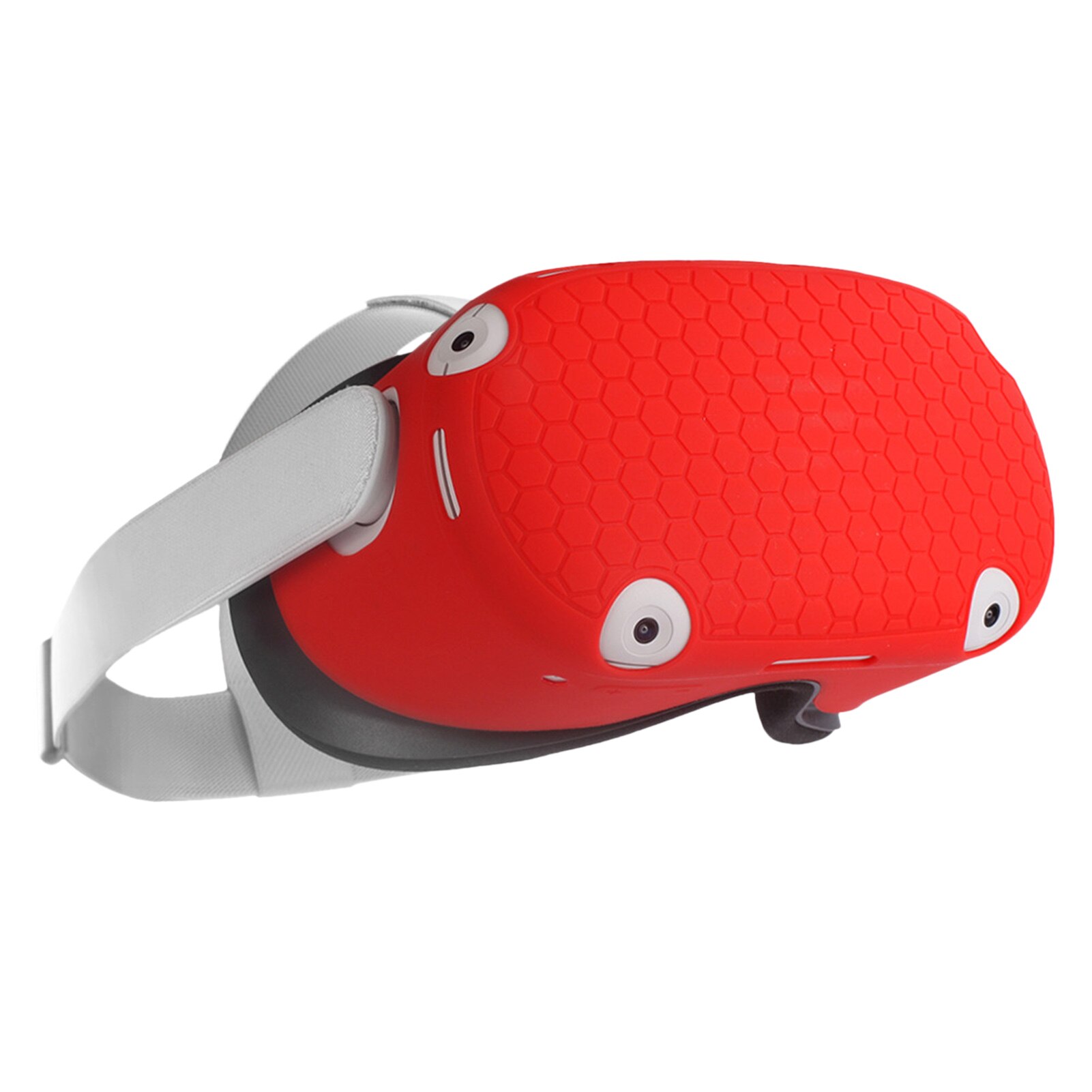 Custodia protettiva per cuffie VR custodia protettiva in Silicone morbido antipolvere custodia facile da installare accessori da gioco solidi per Oculus Quest 2: Red