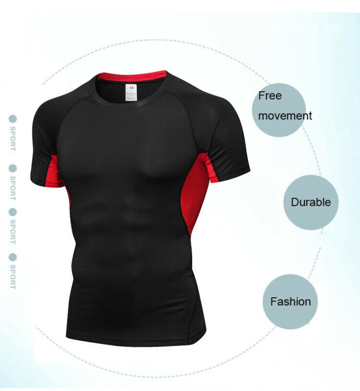 T-Shirt de Sport à manches courtes pour hommes, couche de Base de Compression britannique, haut de Fitness serré