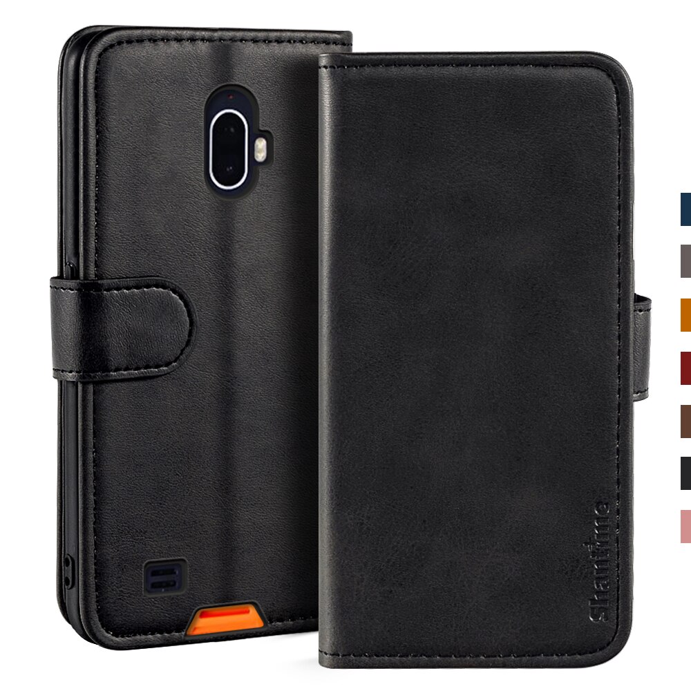 Case For Blackview BV5900 Case Magnetic Wallet Leather Cover For Blackview BV5900 Stand Coque Phone Cases: Black