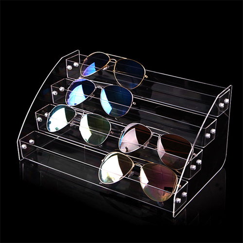 30cm Length Acrylic Sunglasses Display Stand Eyeglasses Showing Rack box Showcase Jewelry Glasses Holder Detachable: 4 layer