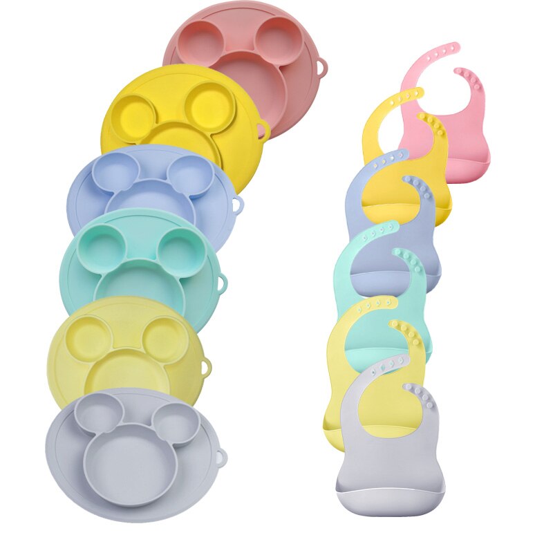 Bol Con Ventosa De Silicona Para Niños, Plato Infantil, Plato De Silicona Para Bebé, plato De Alimentación De Bebé