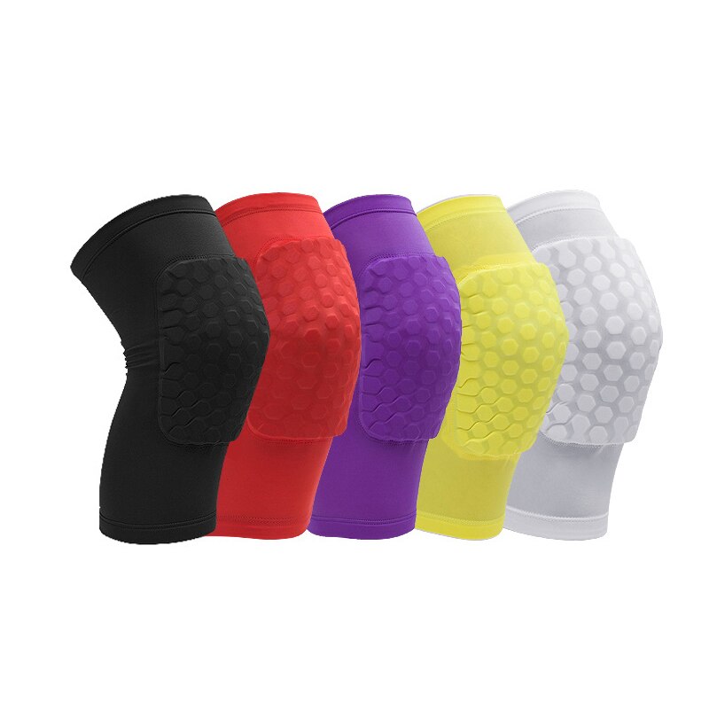 Sports Injury Support Antislip Basketball Leg Knee Guard Pad Long Sleeve Protector Gear Honeycomb Pad Crashproof