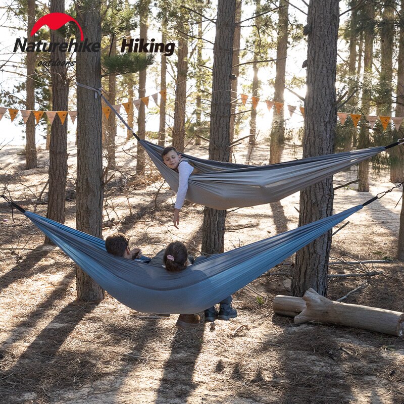 Naturehike-hamaca ultraligera para exteriores, individual y doble, antideslizante, para acampar, salvaje, NH21DC011