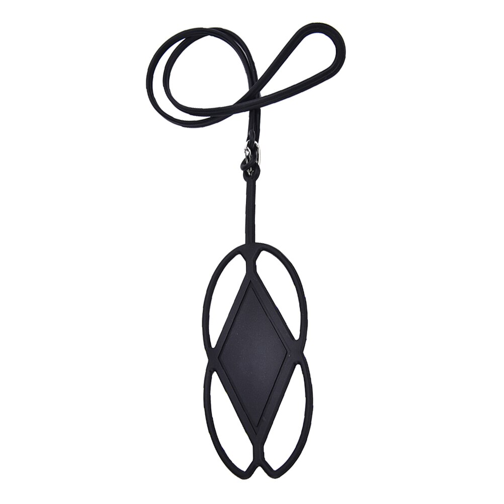 Sangle de cou collier fronde pour Smartphone universel Silicone téléphone portable porte-lanière housse téléphone avec Stra: black