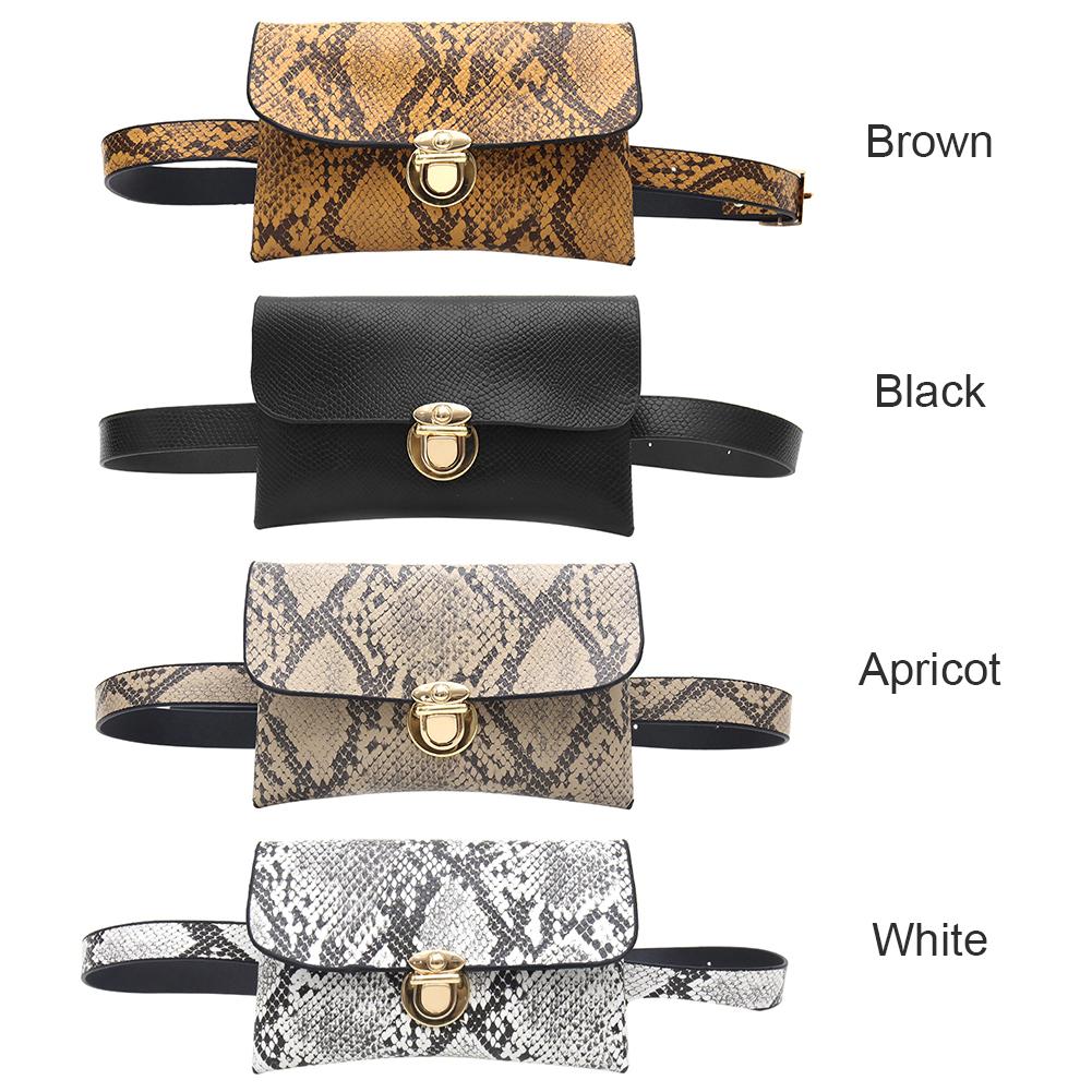Frauen Taille fanny Gürtel Packungen PU Leder Schlange drucken Crossbody Brust Taschen