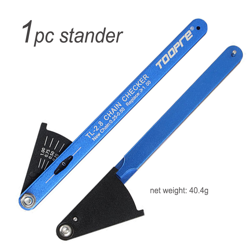 TOOPRE Bicycle Chain Wear Indicator Measurer Aluminum Alloy Chains Gauge Measurement Checker MTB Road Bike Repair Accurate Tool: WHITE