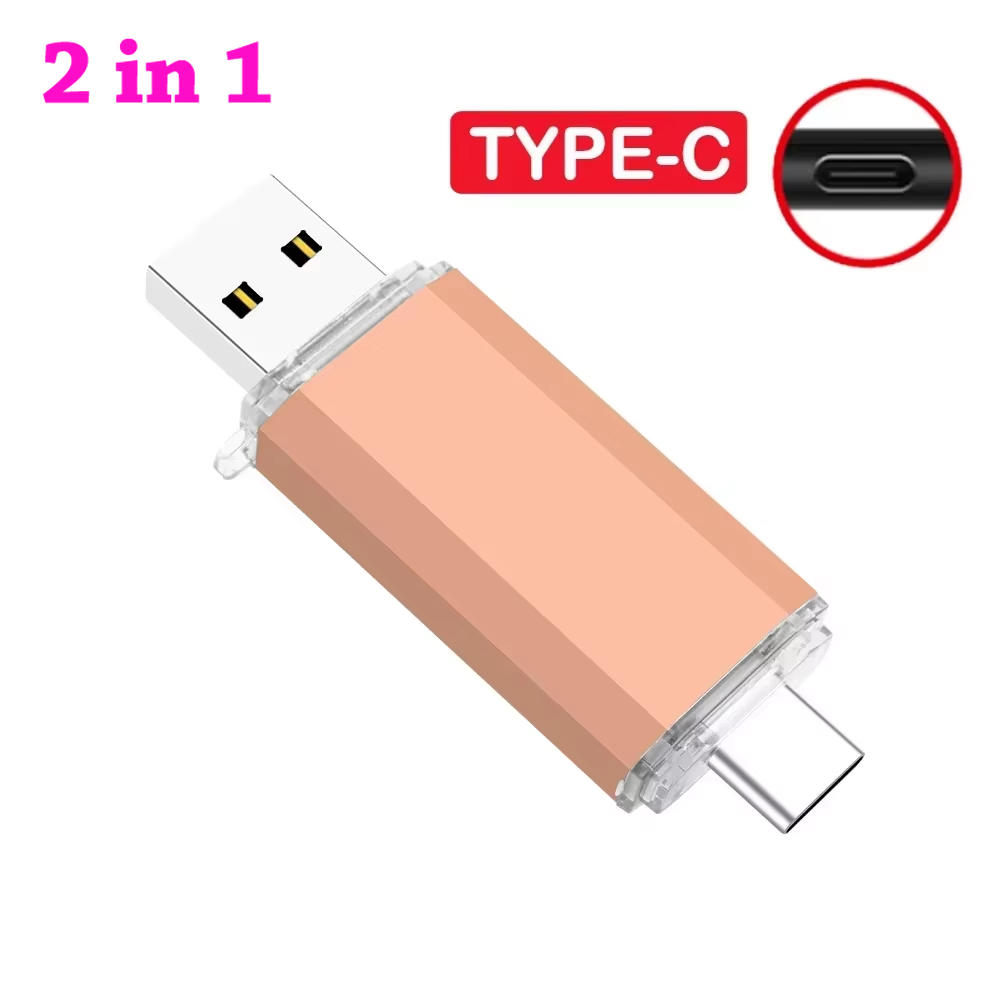 Pendrive USB 2.0 typu C 128 GB, pamięć USB 2 w 1, karta pamięci 64 GB, 32 GB, 16 GB, szybki, wielofunkcyjny dysk U do smartfonów: Lawenda / 16 GB