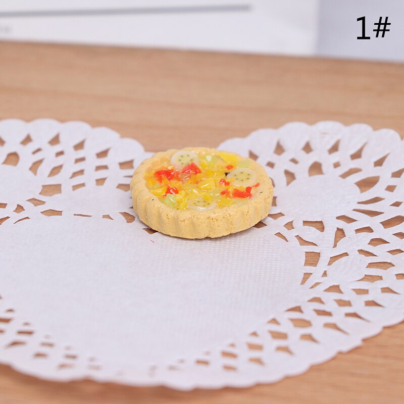 1：12 Dollhouse Miniature Food Pizza Chocolate Cakes Doll House Accessories Model: A