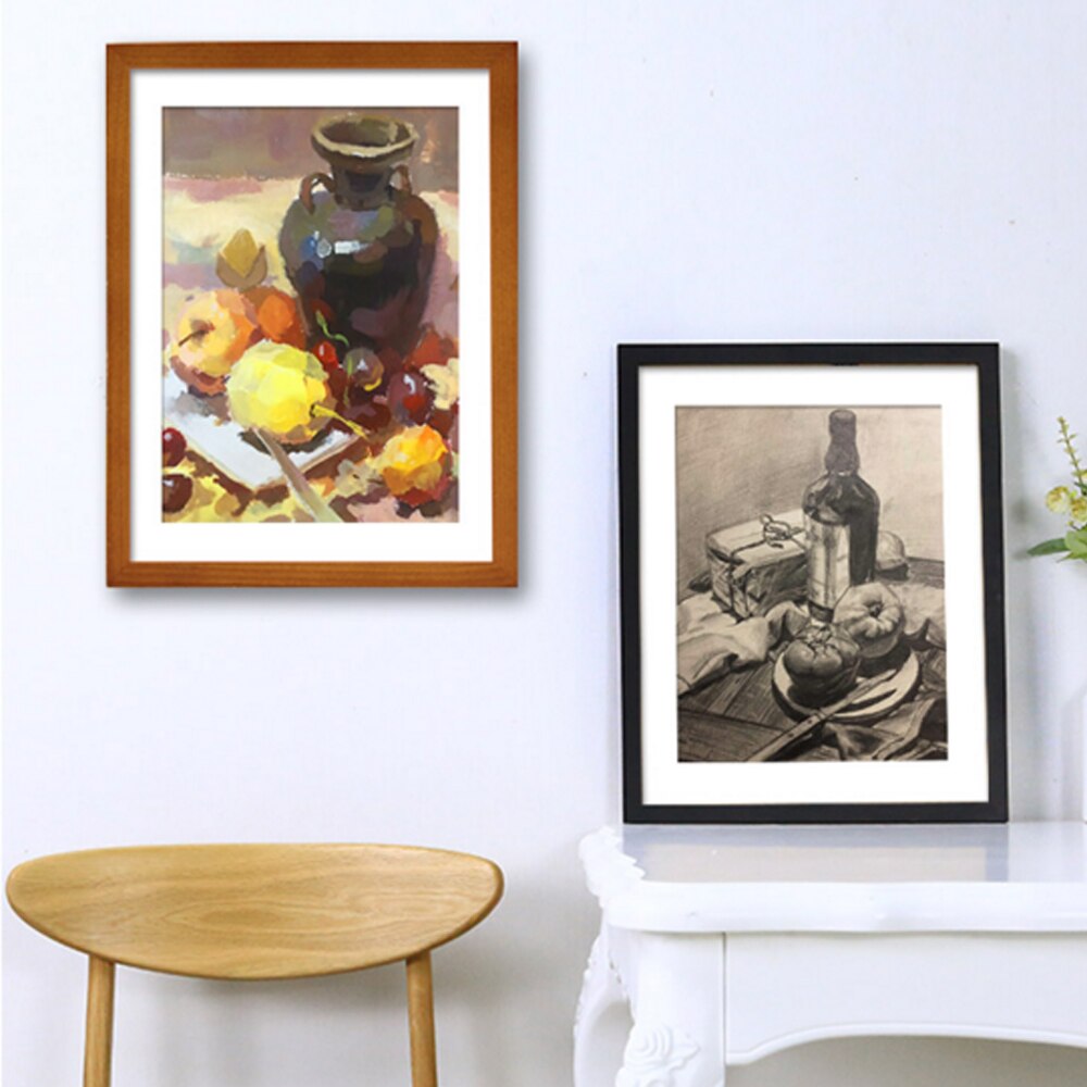 6 inch  a4 maten scandinavische eenvoudige houten fotolijst canvas olieverf schilderij wanddecoratie rechthoekig frame voor thuisdecoratie